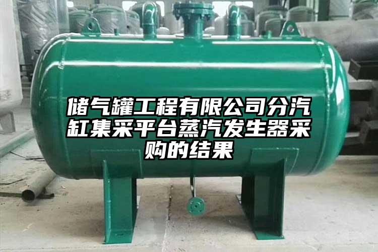 储气罐工程有限公司分汽缸集采平台蒸汽发生器采购的结果