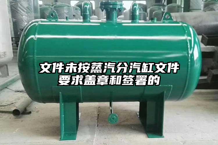 文件未按蒸汽分汽缸文件要求盖章和签署的